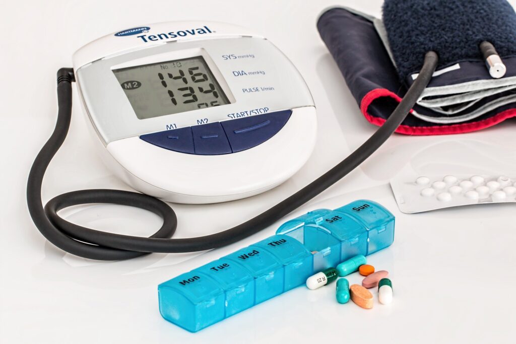Prescription medicine and high blood pressure monitor