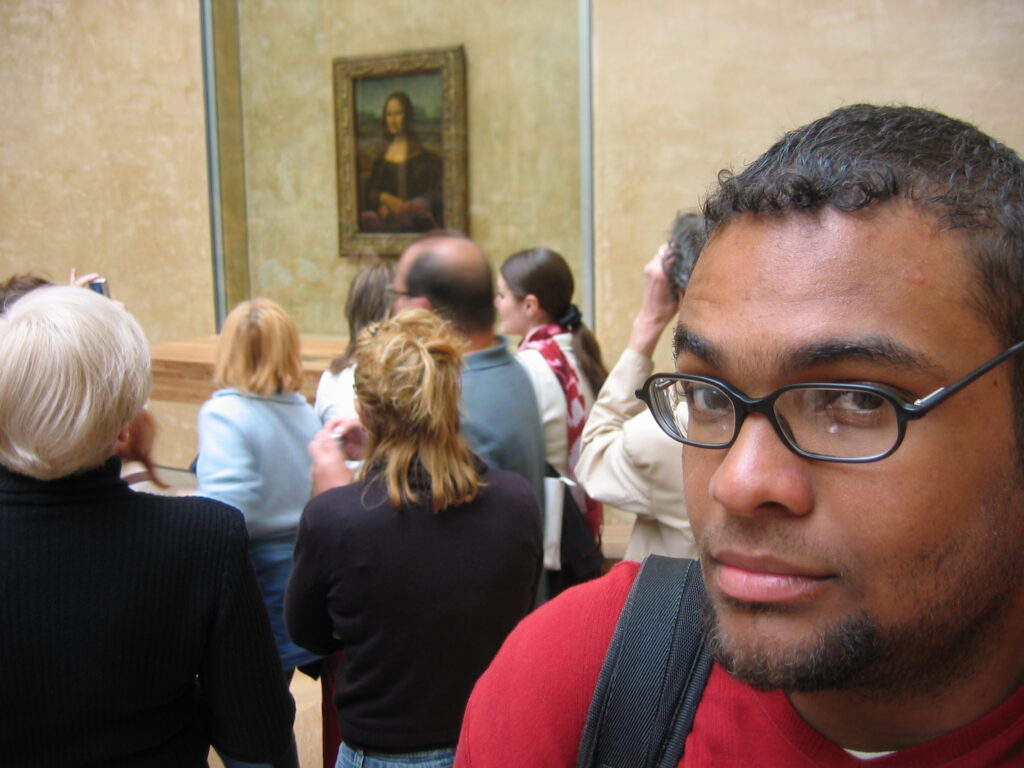 Ernest at the Louvre in Paris 
