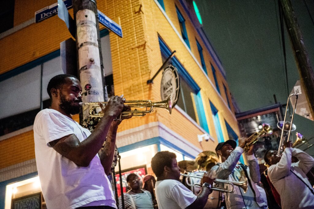 Band playing in the French Quarter in New Orleans