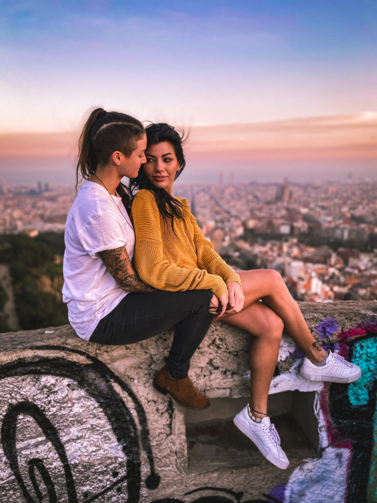 Kirstie Pike and Christine Diaz in Barcelona. (Photo Credit: Kirstie Pike)