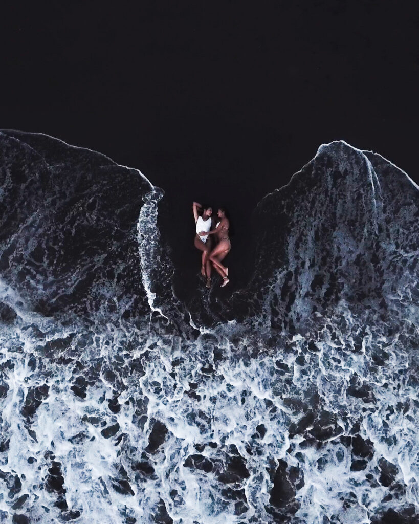 Kirstie and Christine in Cijin Beach, Taiwan (Photo Credit: Kirstie Pike)