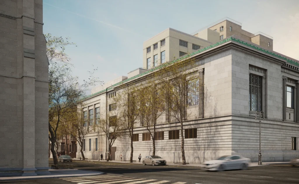 Rendering of the New-York Historical Society’s expansion project, as seen from Central Park West. (Photo Credit: Alden Studios for Robert A.M. Stern Architects)