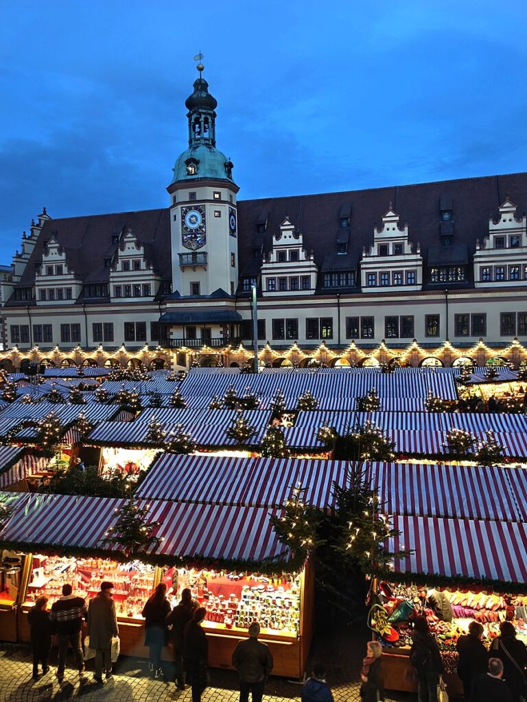 Weihnachtsmarkt in Leipzig, Germany (Photo Credit: Joachim Köhler/Wikimedia Commons)