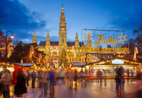 Christmas Market in Vienna, Austria (Photo Credit: sborisov/iStock)