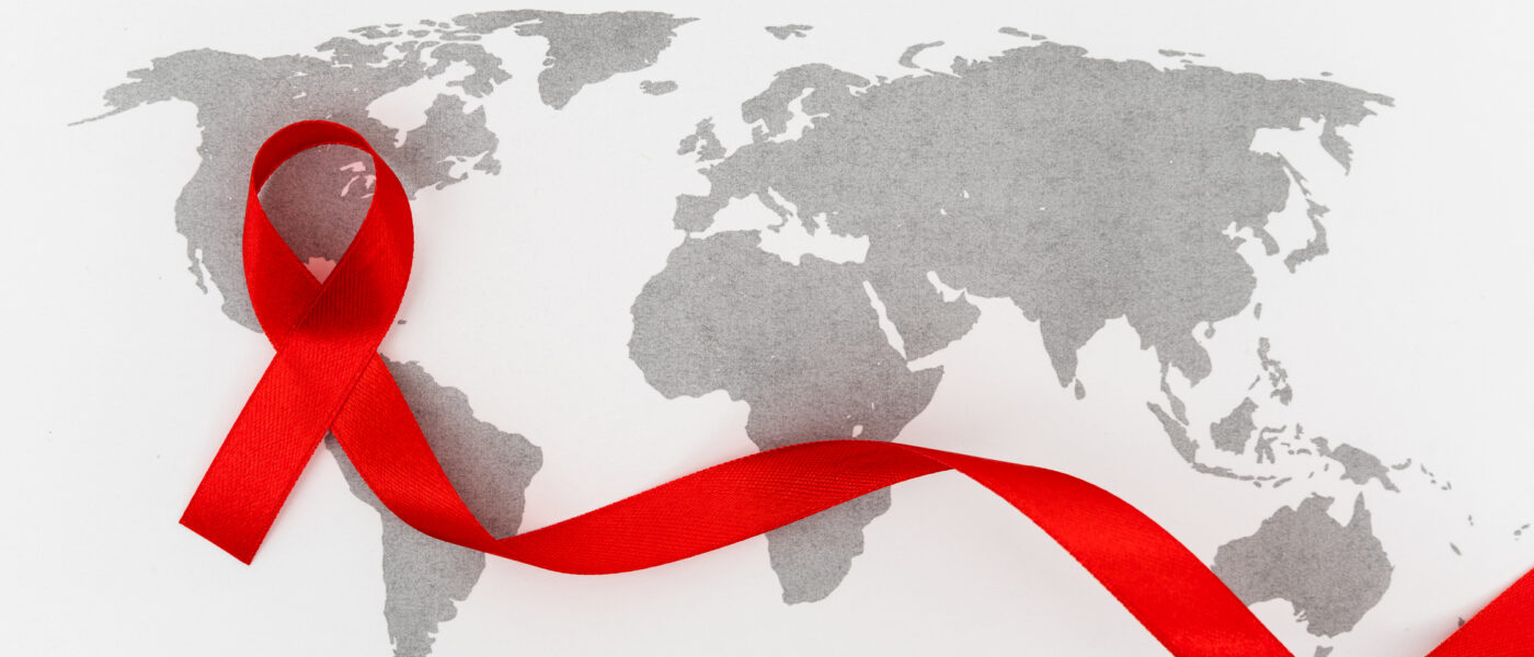 World AIDS Day on world map