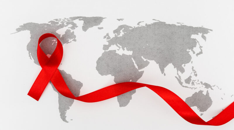 World AIDS Day on world map