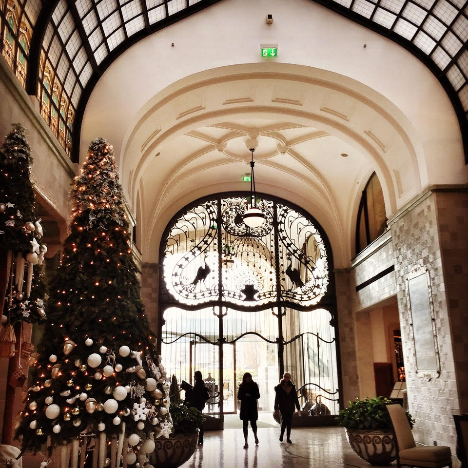 The Lobby of the Four Seasons Hotel Gresham Palace Budapest (Photo Credit: Keith Wein)