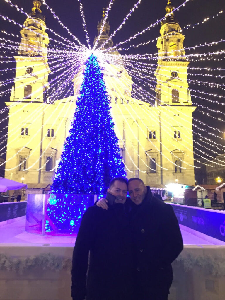 Keith with Stephen, his husband in Budapest (Photo Credit: Keith Wein)