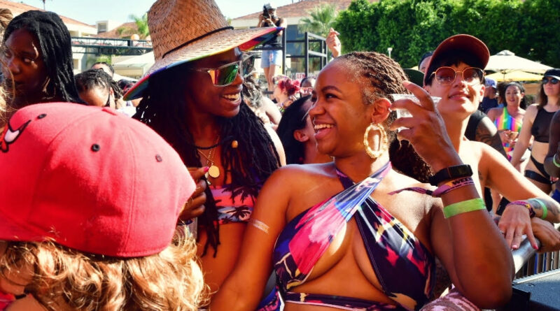 Two Black Women at Club Skirts Dinah Shore Weekend