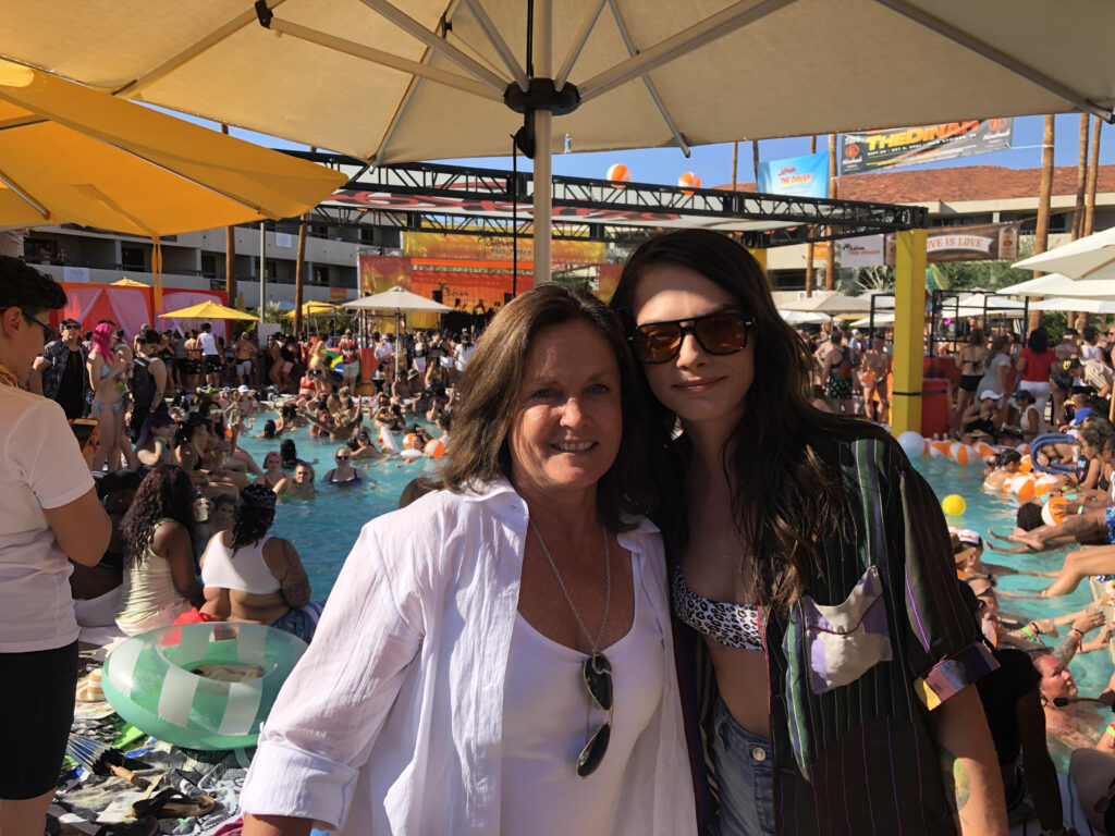 CEO and founder of The Dinah Shore, Mariah Hanson (left) with British model, actress, and singer Cara Delevingne (right) (Photo Credit: Mona Elyafi)