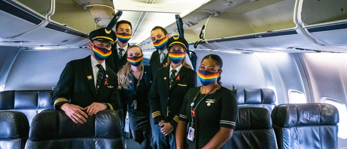 United Crew on the EQUAL Pride Flight (Photo Credit: United Airlines)