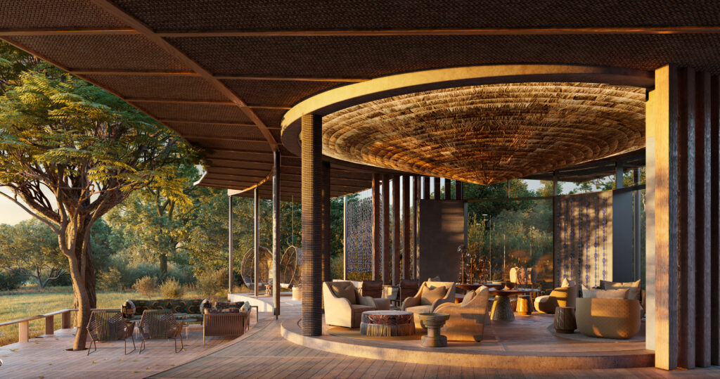 Rendering of the Lounge at andBeyond Grumeti Serengeti River Lodge (Photo Credit: andBeyond)