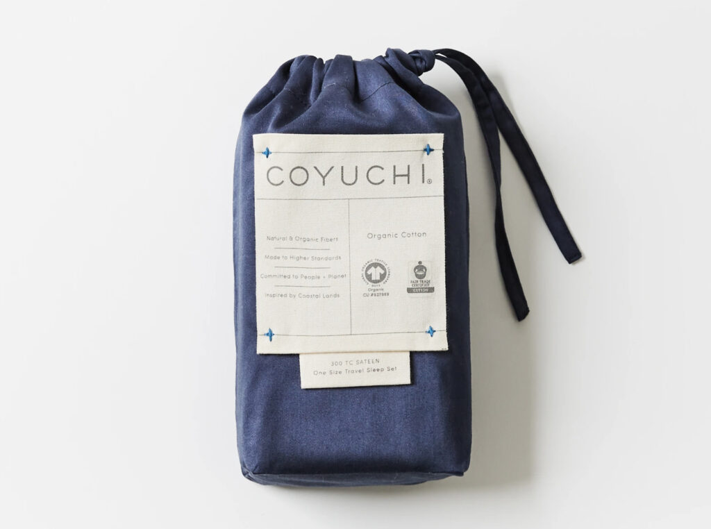 Coyuchi Organic Sateen Travel Sleep Set