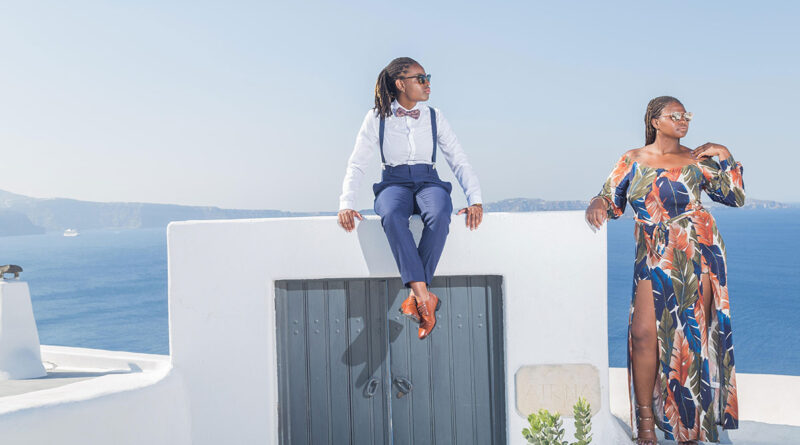 Chantell and Bree Landry in Santorini, Greece (Photo Credit: Bree & Chantell Landry)