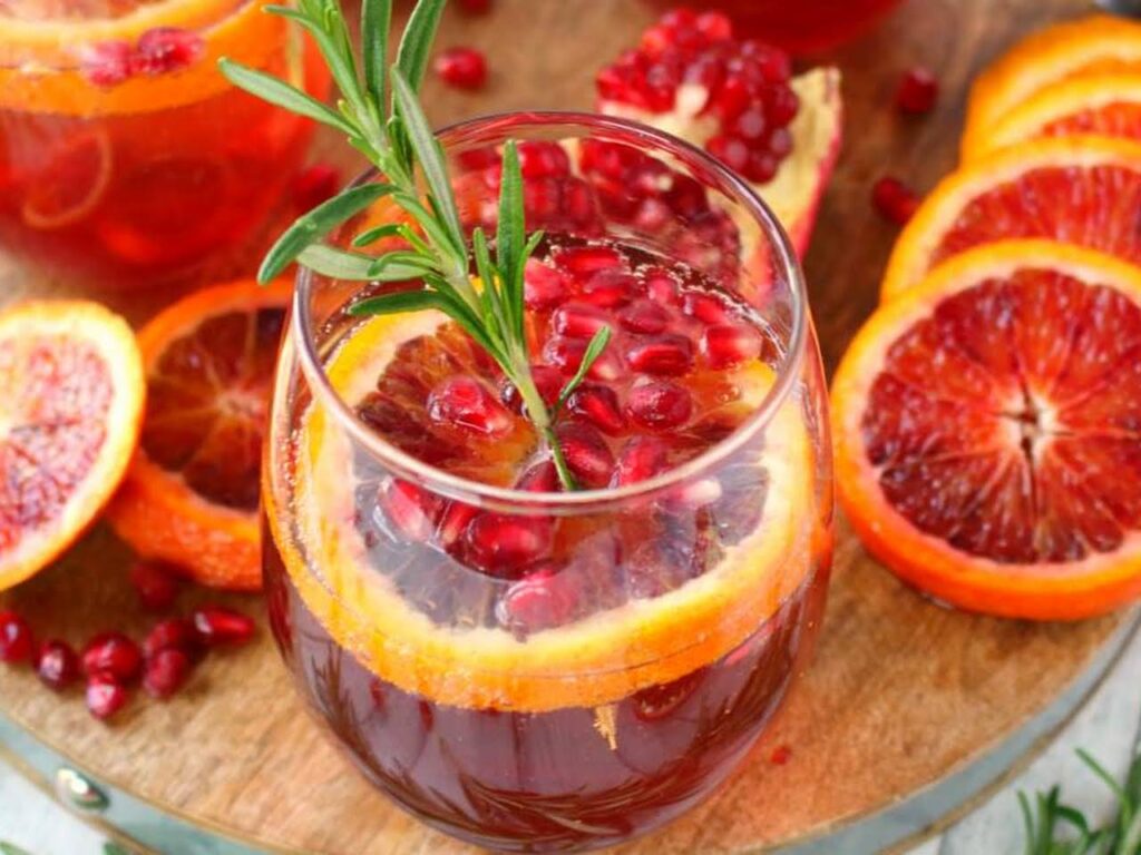 Blood Orange & Pomegranate Sparkling Sangria