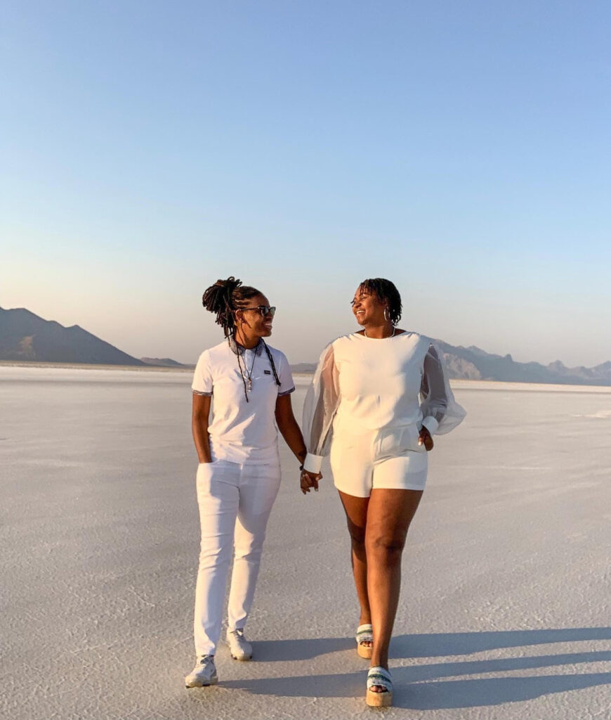 Chantell and Bree Landry in Wendover, Utah