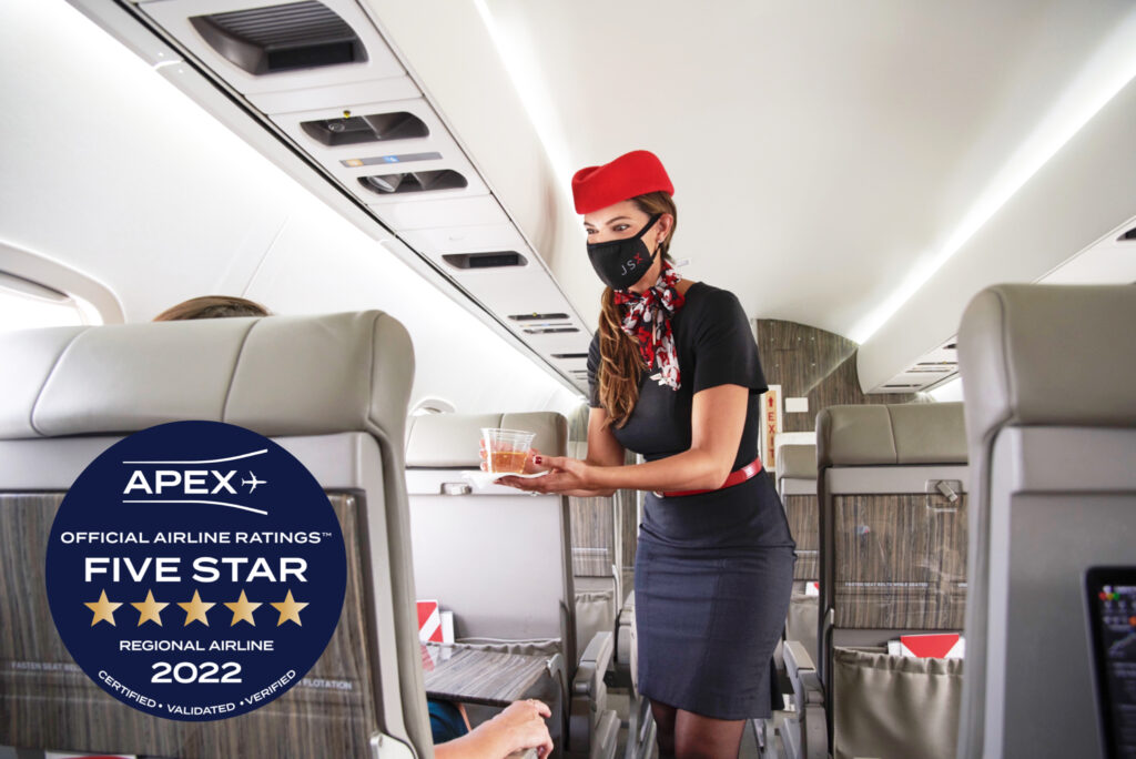 JSX is honored to be named the only Five Star Regional Carrier by APEX (Airline Passenger Experience Association), based on feedback from over 1 million Customers. (Photo Credit: JSX)