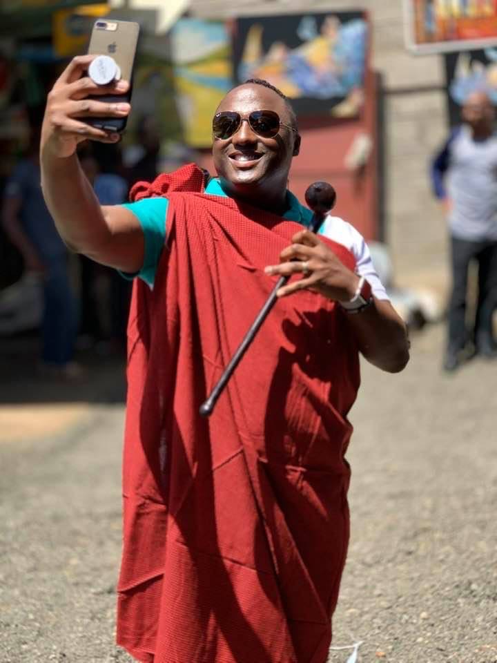 Sherwin Banda taking a selfie in Kenya. (Photo Credit: African Travel, Inc.)