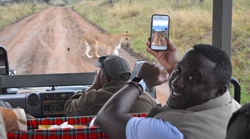 Sherwin Banda on a game drive in Tanzania (Photo Credit: African Travel, Inc.)