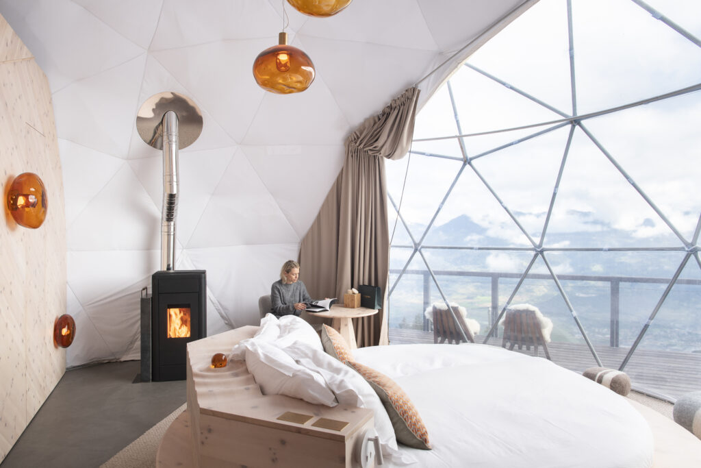 Timeless Suite at Whitepode Eco-Luxury Hotel (Photo Credit: Whitepod Eco-Luxury Hotel)
