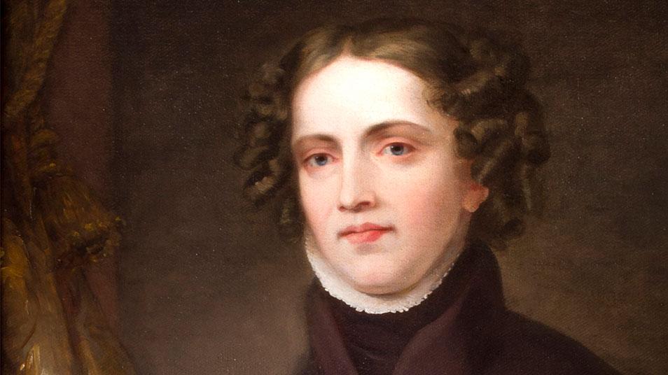 The only known portrait of Anne Lister. Painted about 1830 by Joshua Horner