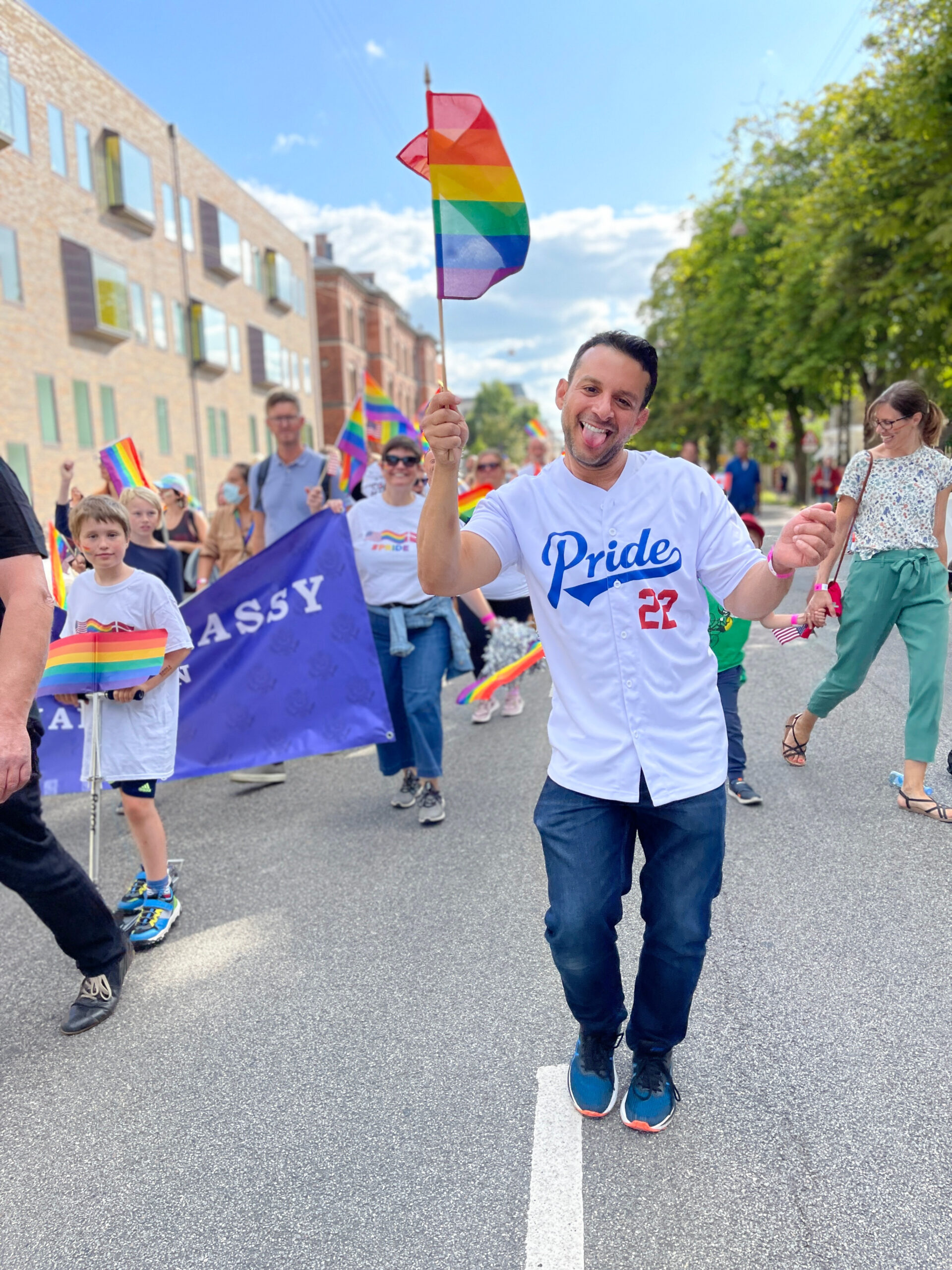 Ivan Quintanilla at World Pride 2021 in Copenhagen, Denmark (Photo Credit: Traveling IQ)