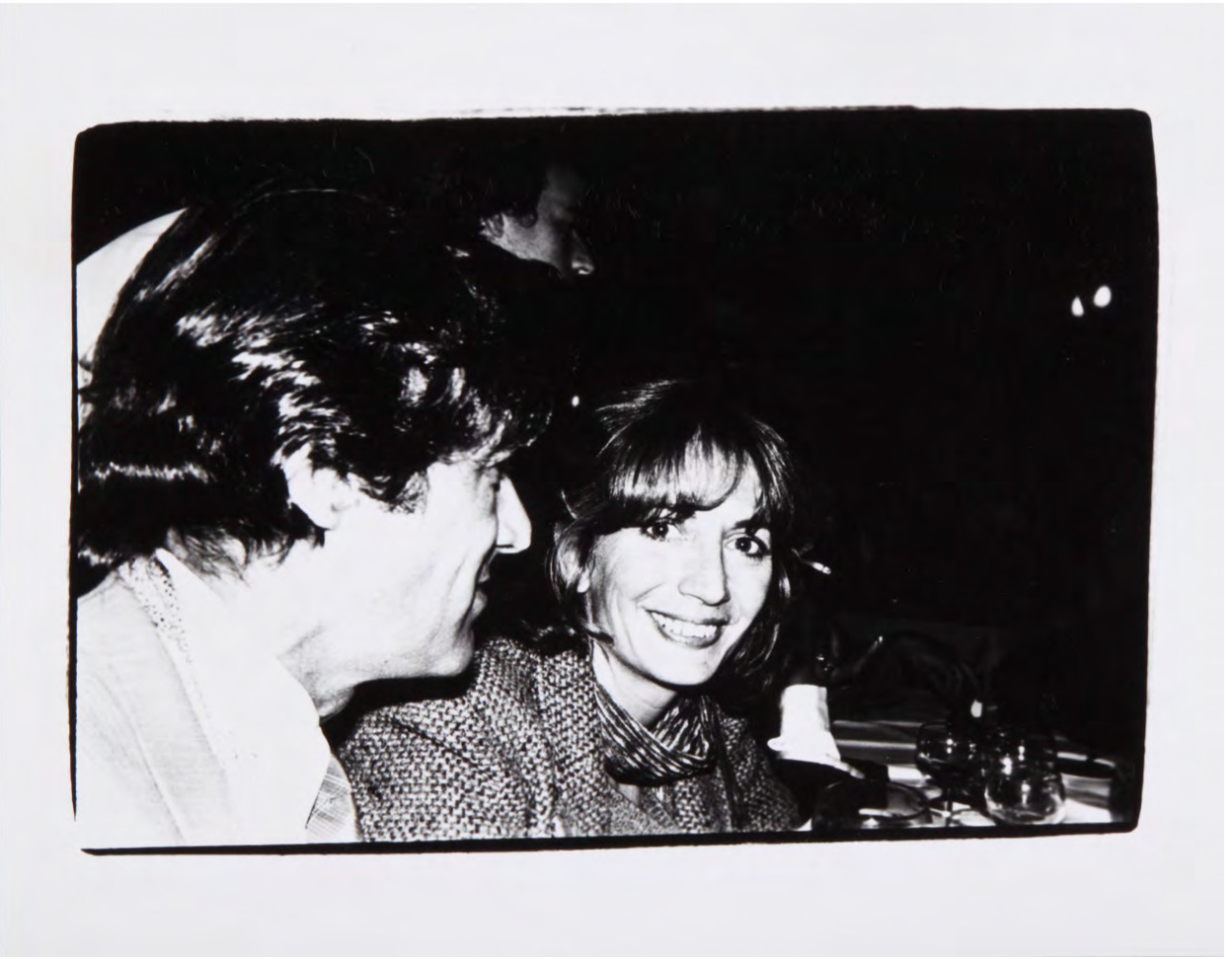 Penny Marshall and Brian Ferry in 1980 (Courtesy Hedges Projects, Los Angeles. Copyright The Andy Warhol Foundation for the Visual Arts.)