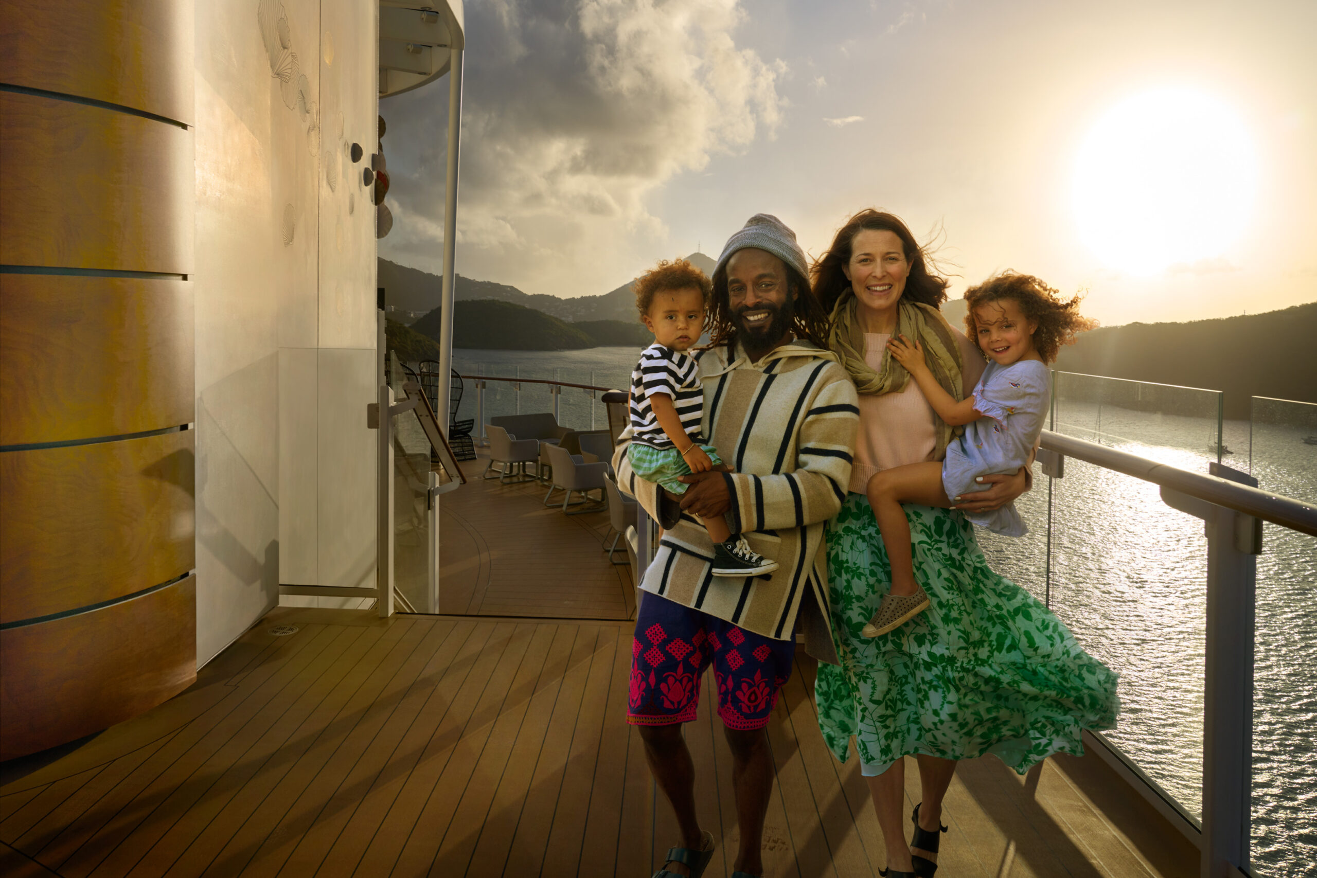 American recording artist, John Forté enjoys family time. (Photo Credit: Annie Leibovitz / Celebrity Cruises / AIPP)