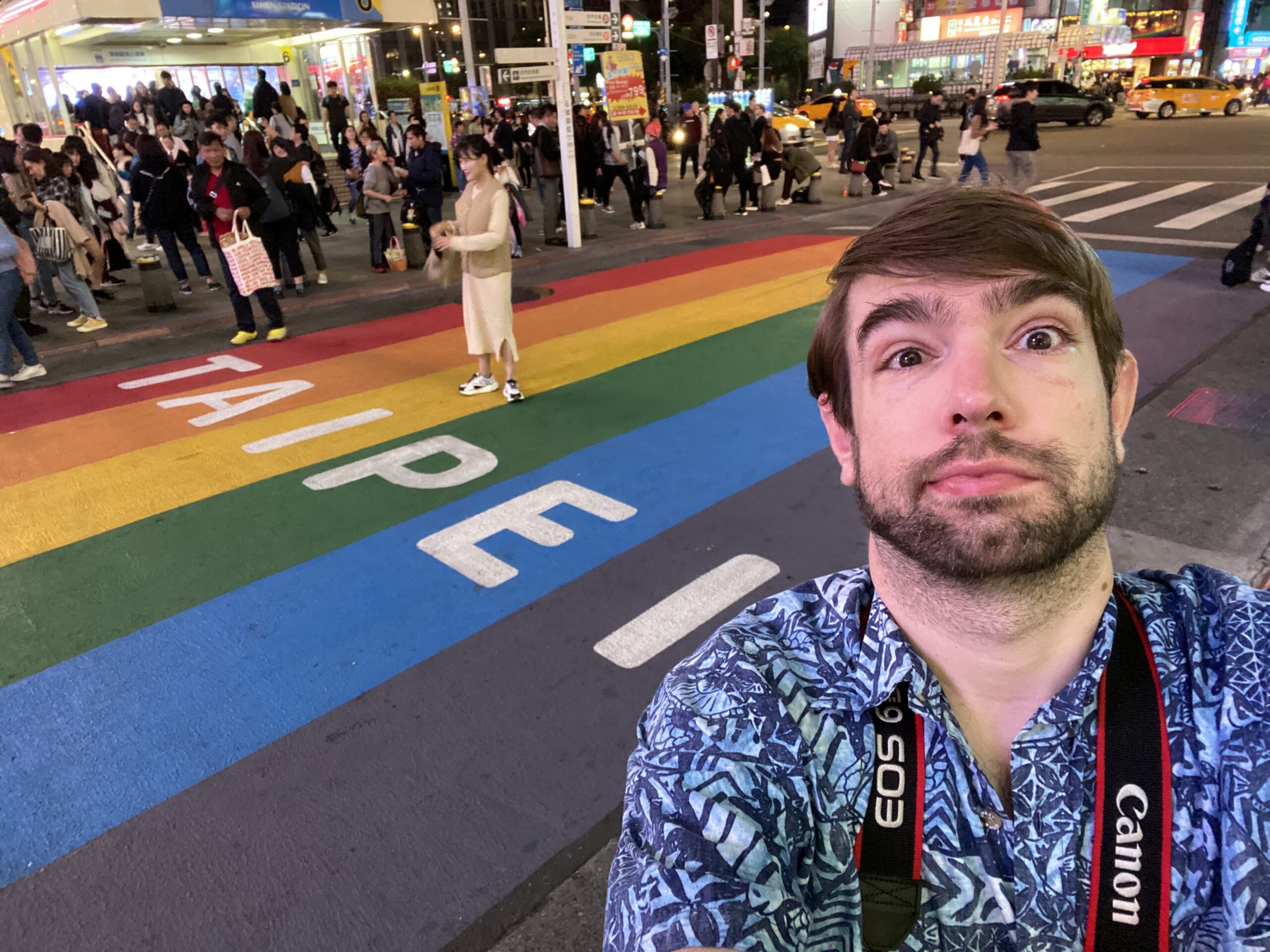 Will Johansson in Ximen District, Taipei, Taiwan