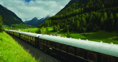 The Venice Simplon-Orient-Express passing through the Brenner Pass in Austria (Photo Credit: Belmond)
