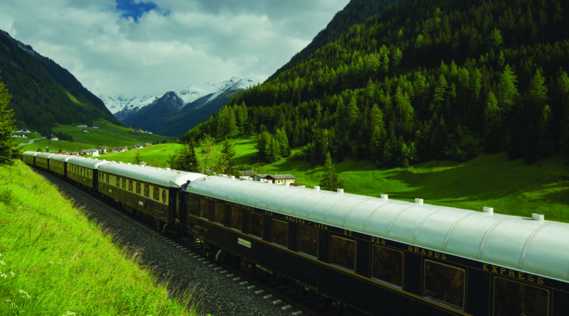 The Venice Simplon-Orient-Express passing through the Brenner Pass in Austria (Photo Credit: Belmond)