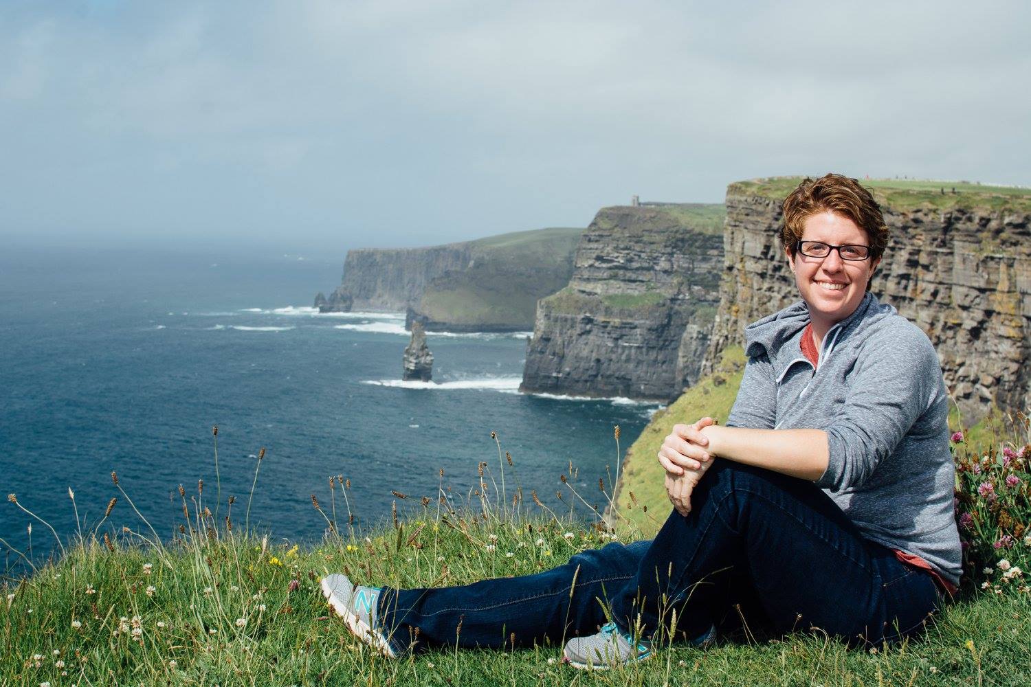 Taryn Peterson on the Cliffs of Moher in Ireland