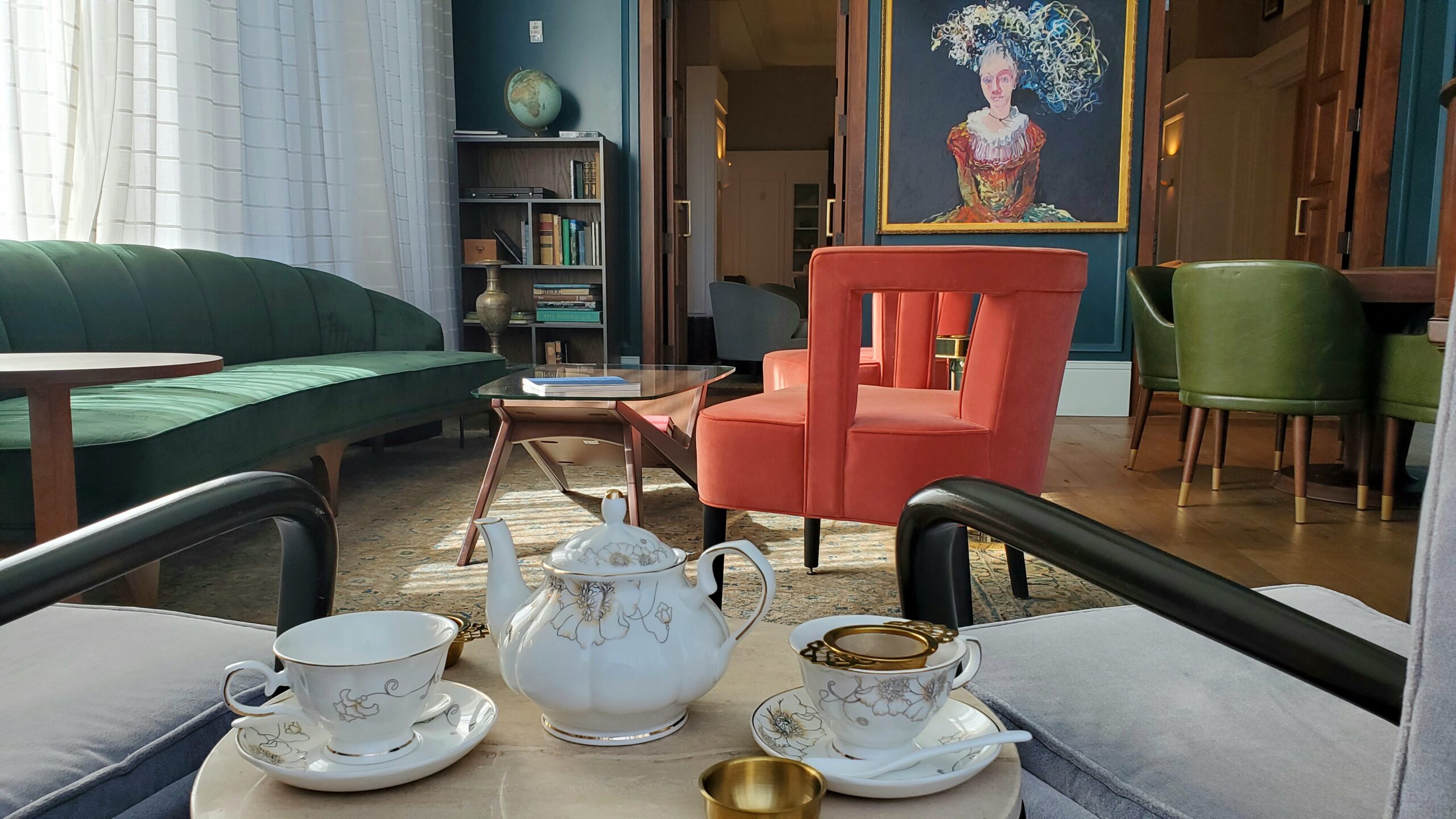 Afternoon Tea in the Library (Photo Credit: Perry Lane Hotel, a Luxury Collection Hotel)