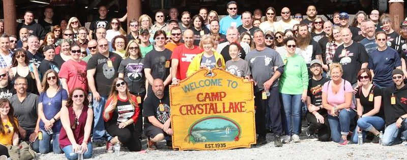 Fans and stars gather to tour Camp Crystal Lake (Photo Credit: Crystal Lake Tours / Facebook)