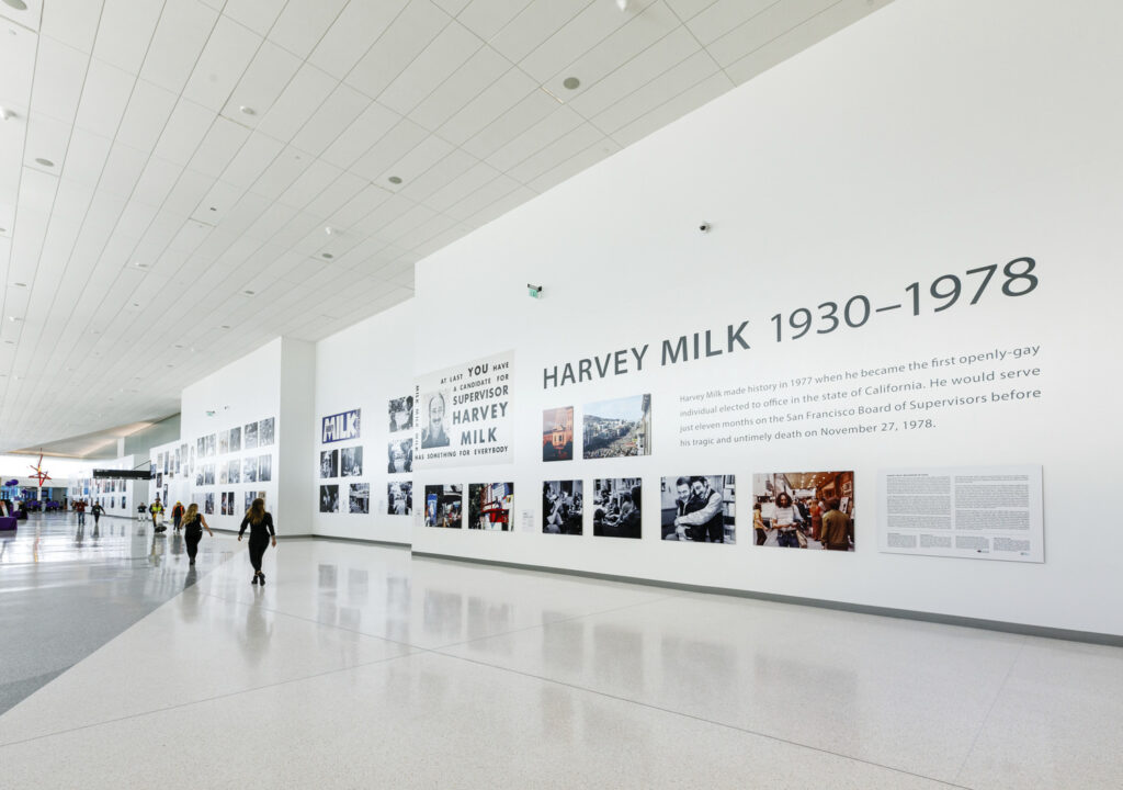 Harvey Milk exhibit in the San Francisco International Airport 