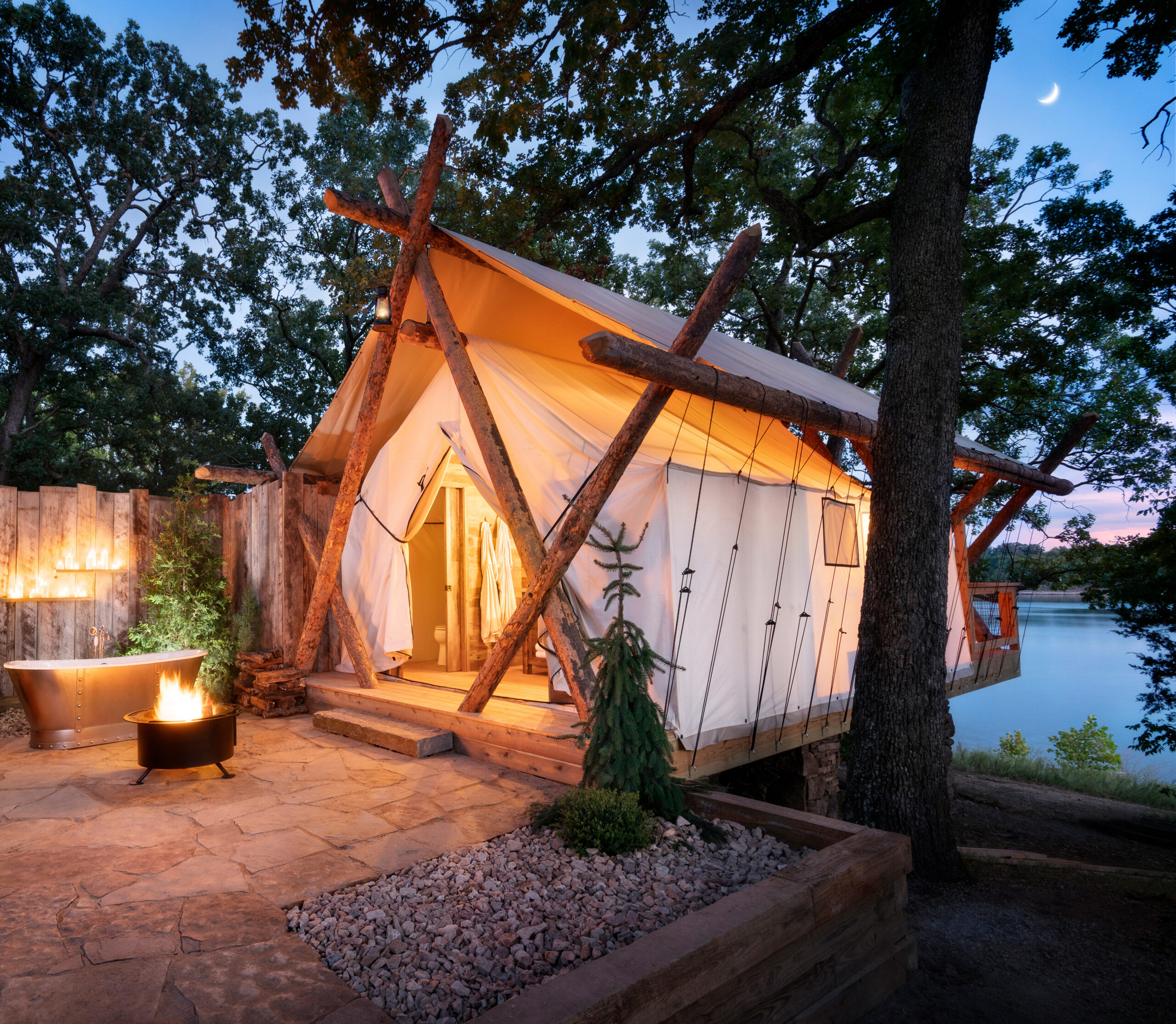 Glamping Tent at Camp Long Creek (Photo Credit: Big Cedar Lodge)