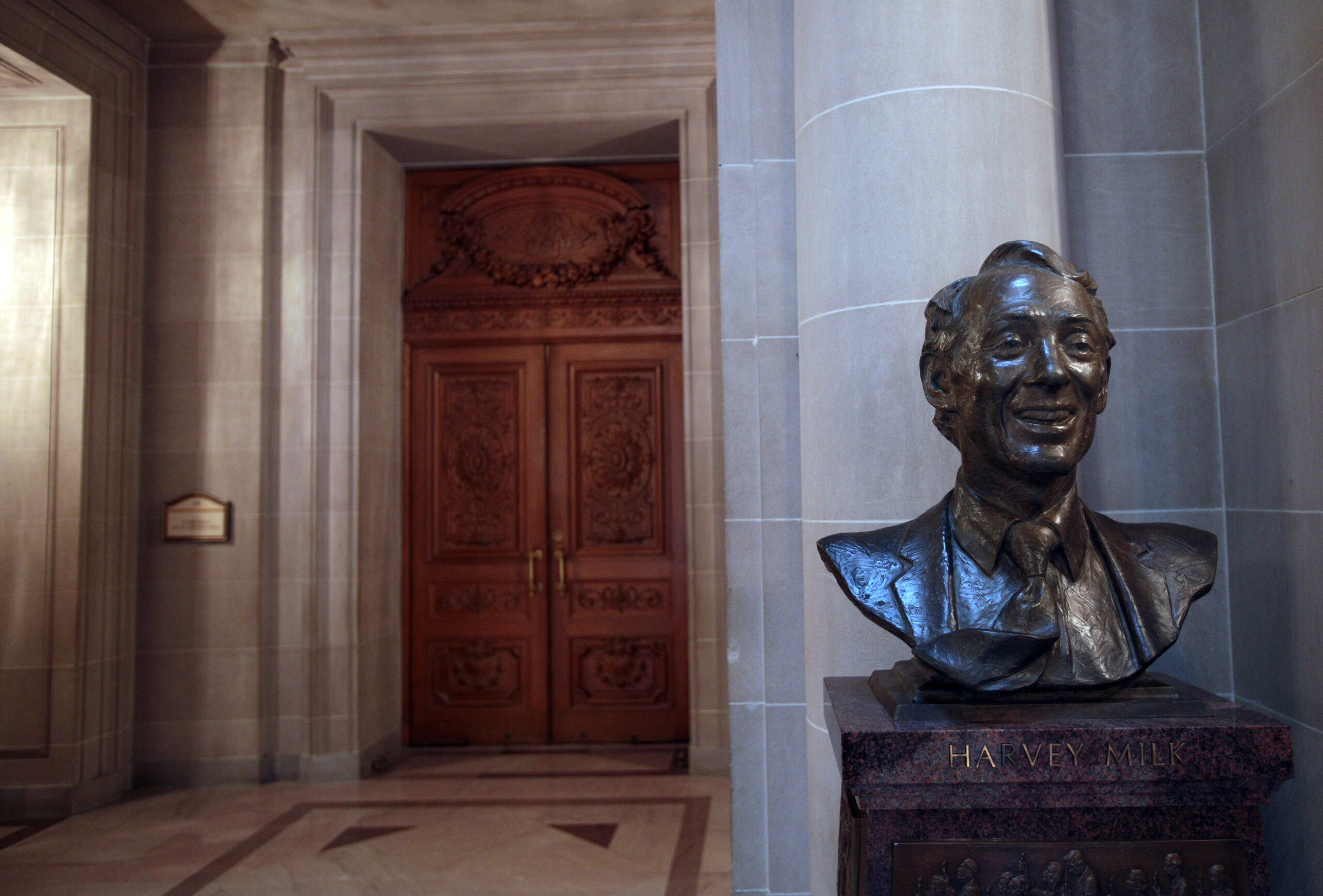 Harvey Milk bust at San Francisco City Hall (Photo Credit: Dan Schreiber/Shutterstock)