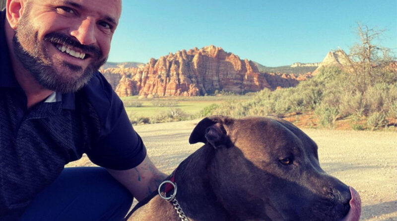 Stephen Ekstrom and his dog Rudy at Zion National Park (Photo Credit: Stephen Ekstrom)