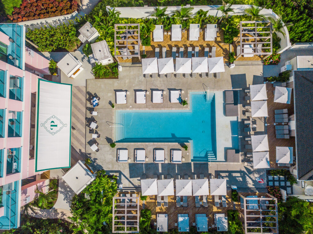 Aerial of the Privilege Pool (Photo Credit: SLS Baha Mar)