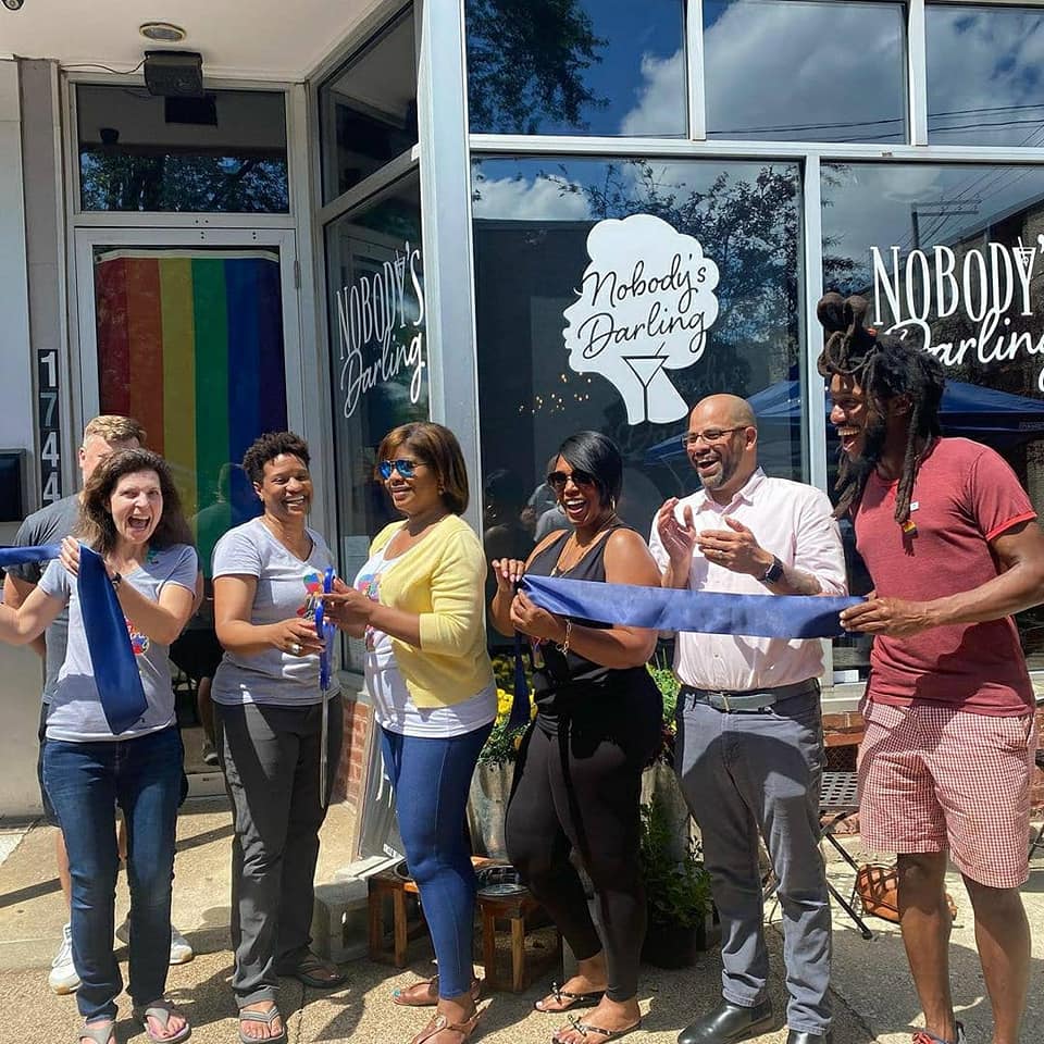 Ribbon cutting ceremony at Nobody's Darling (Photo Credit: Nobody's Darling Bar)