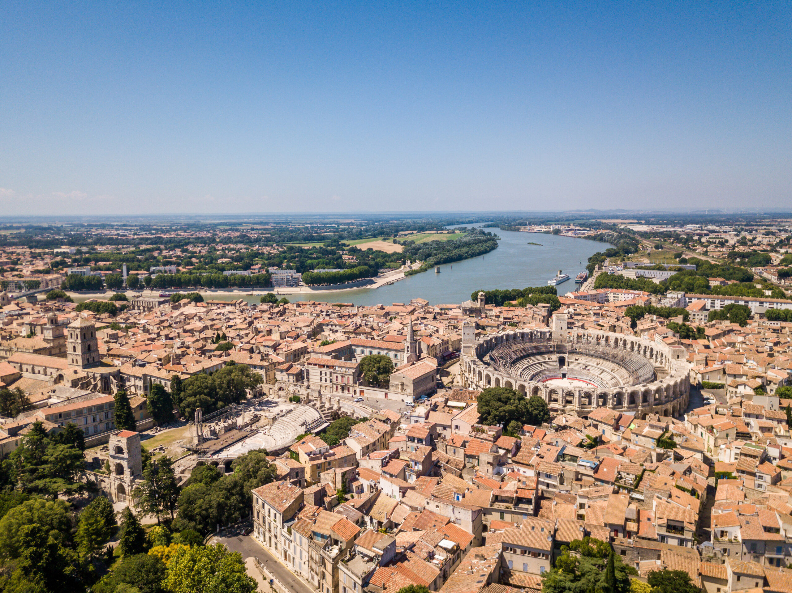 Aerial of Arles, Provence, France (Photo Credit: Emerald Cruises)