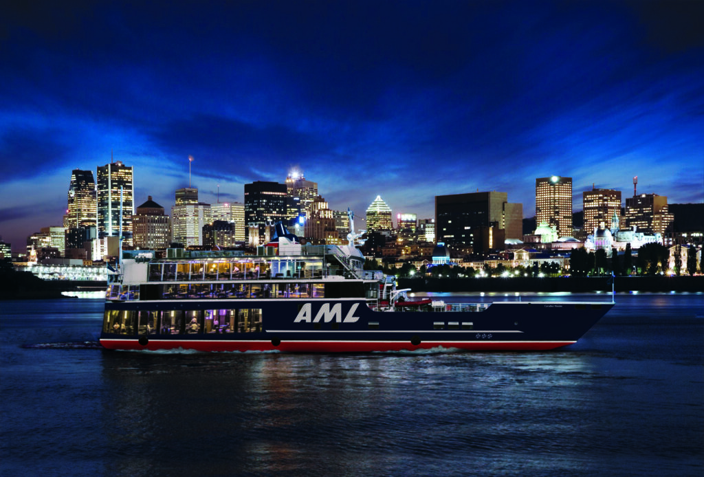 Montreal Skyline at Night (Photo Credit: AML Cruises)