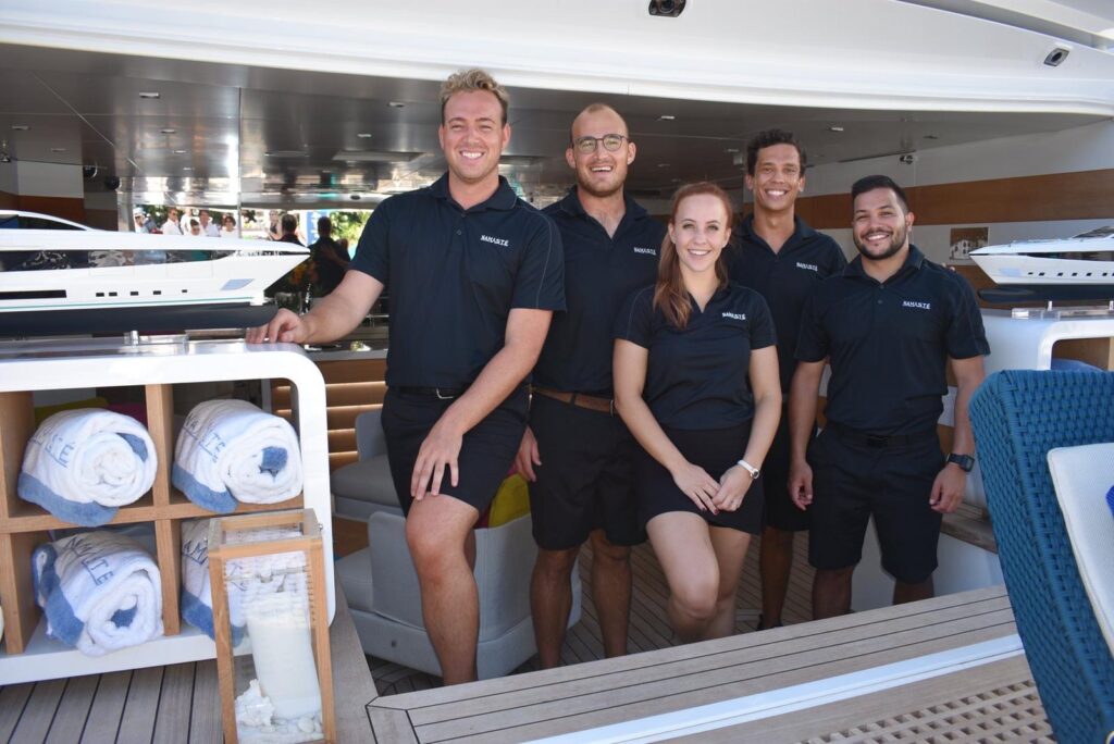 Fort Lauderdale Boat Show - Kyle Viljoen, Dylan Viljoen, Kayla Viljoen, Henrique Pinto, and Jose (Photo Credit: Kyle Viljoen)