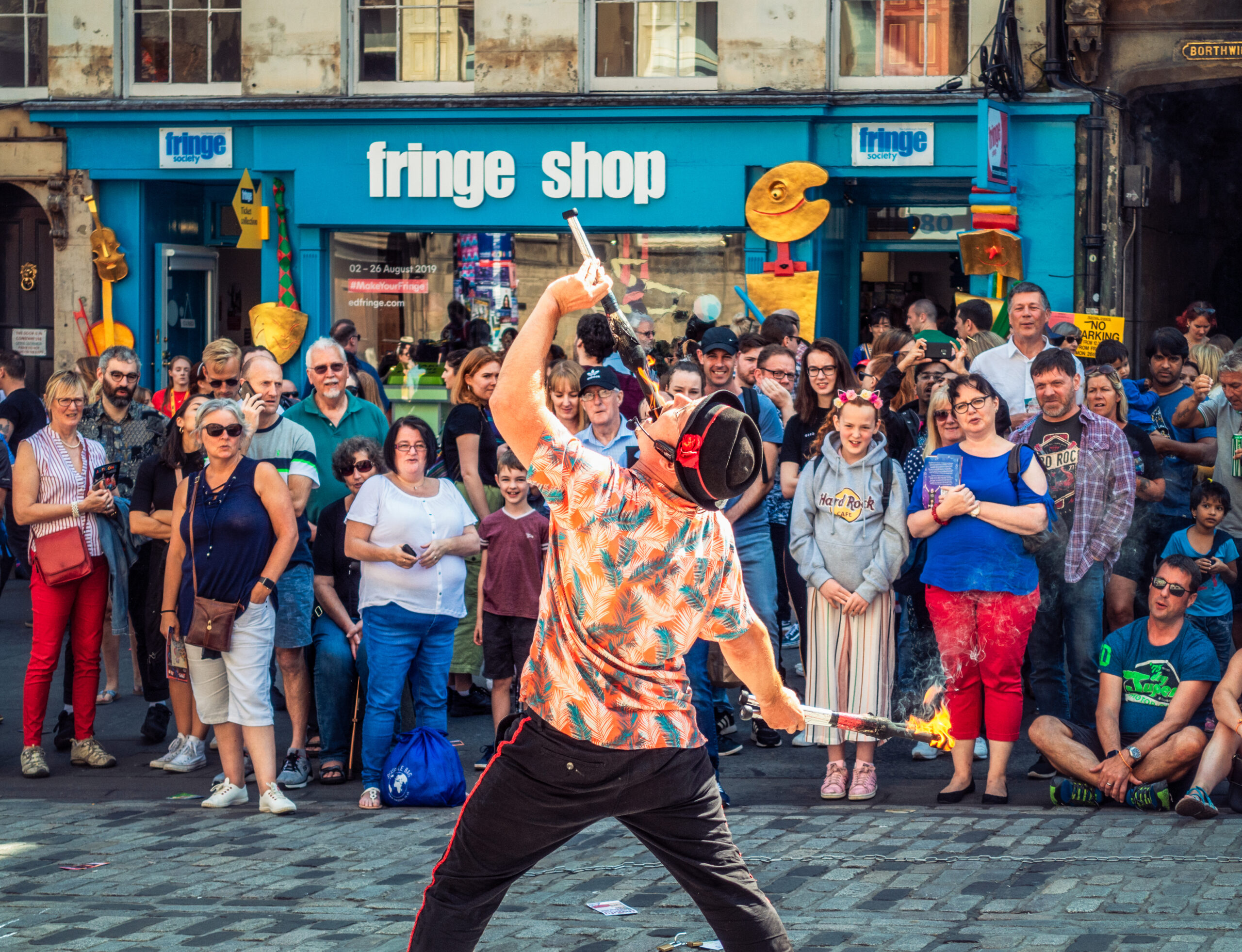 Fire-eating street performer at the Edinburgh Fringe Festival (Photo Credit: georgeclerk / iStock)