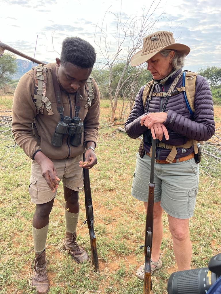 Jody with her co-guide Cyril in Northern Kruger National Park (The Makuleke) in South Africa (Photo Credit: Wild Rainbow African Safaris)