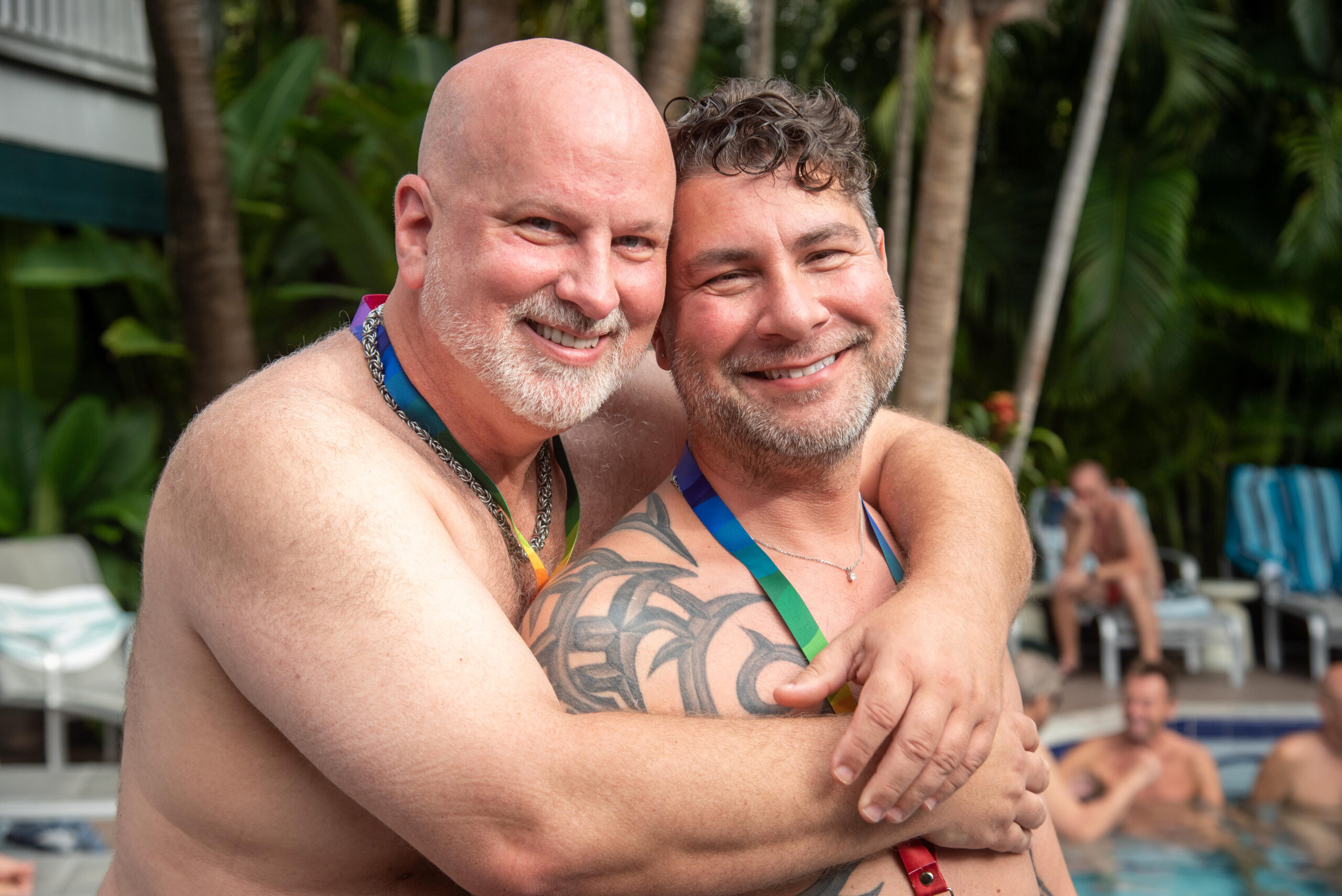 Nick Vannello (on left) with his friend, Chris, at Island House in Key West, Florida (Photo Credit: GoNaked)