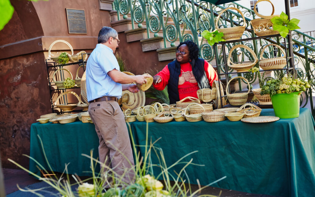 Gullah Geechee Sweetgrass Baskets (Photo Credit: Explore Charleston Visitor Center and Ms. Anita Prather)