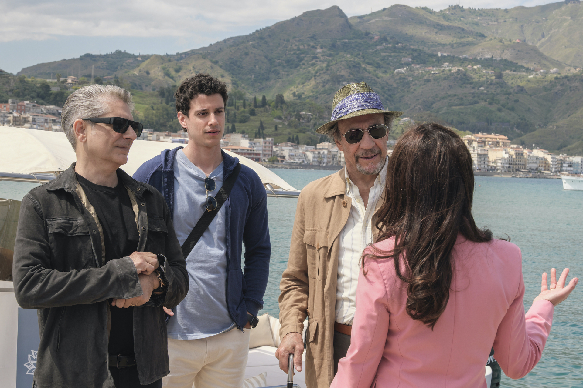 Michael Imperioli, Adam DiMarco, and F. Murray Abraham (Photo Credit: HBO)
