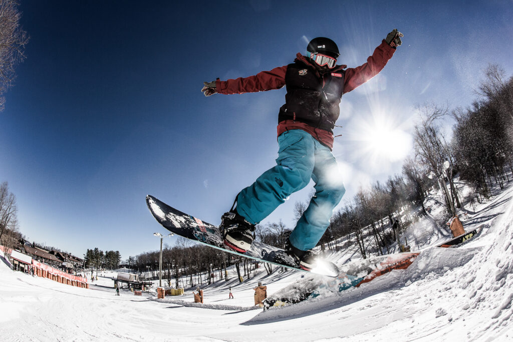 Snowboarder at Appalachian Ski Mountain (Photo Courtesy of Explore Boone)