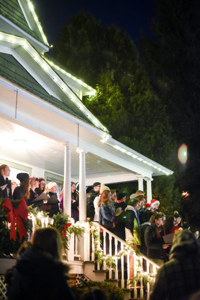 Caroling at the Solar Tree Lighting Ceremony held at the Jones House (Photo Credit: Megan Sheppard)